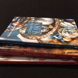 3 Better Homes and Gardens Christmas Themed Coffee Table Books